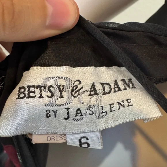 Betsy & Adam Whimsigoth Floral Cowl Neck Maxi Dress 90s VTG - Picture 6 of 7